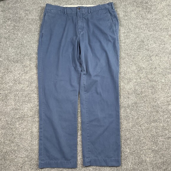 Polo Ralph Lauren Chino Pants Mens size 38x30 Blue Pocket Logo - Picture 1 of 9